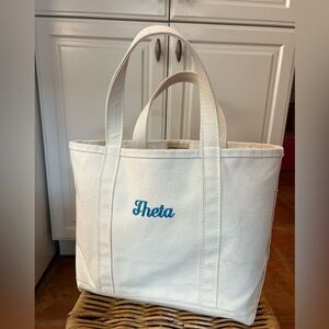 Theta LL Bean tote white